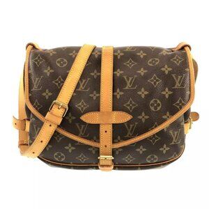 LOUIS VUITTON Saumur Monogram Shoulder Bag Monogram Canvas 779-020325
